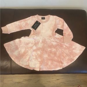 Little Bipsy Dress Blush Tie-Dye, Size 2T-3T NWT